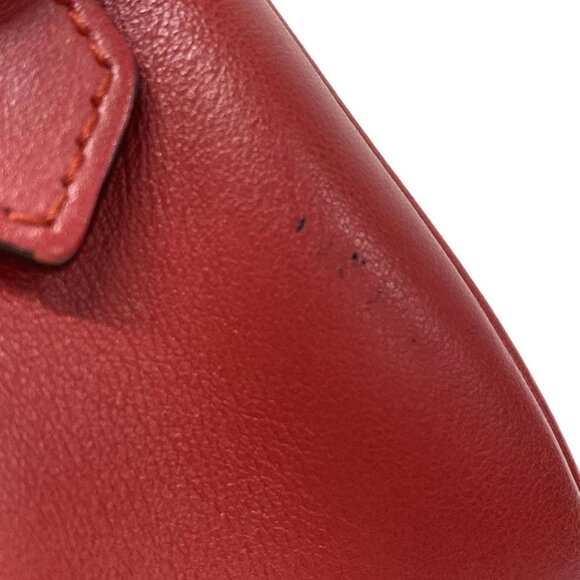 Auth GUCCI GG Marmont Quilting Small Shoulder Bag Red Leather - - Picture 11 of 14